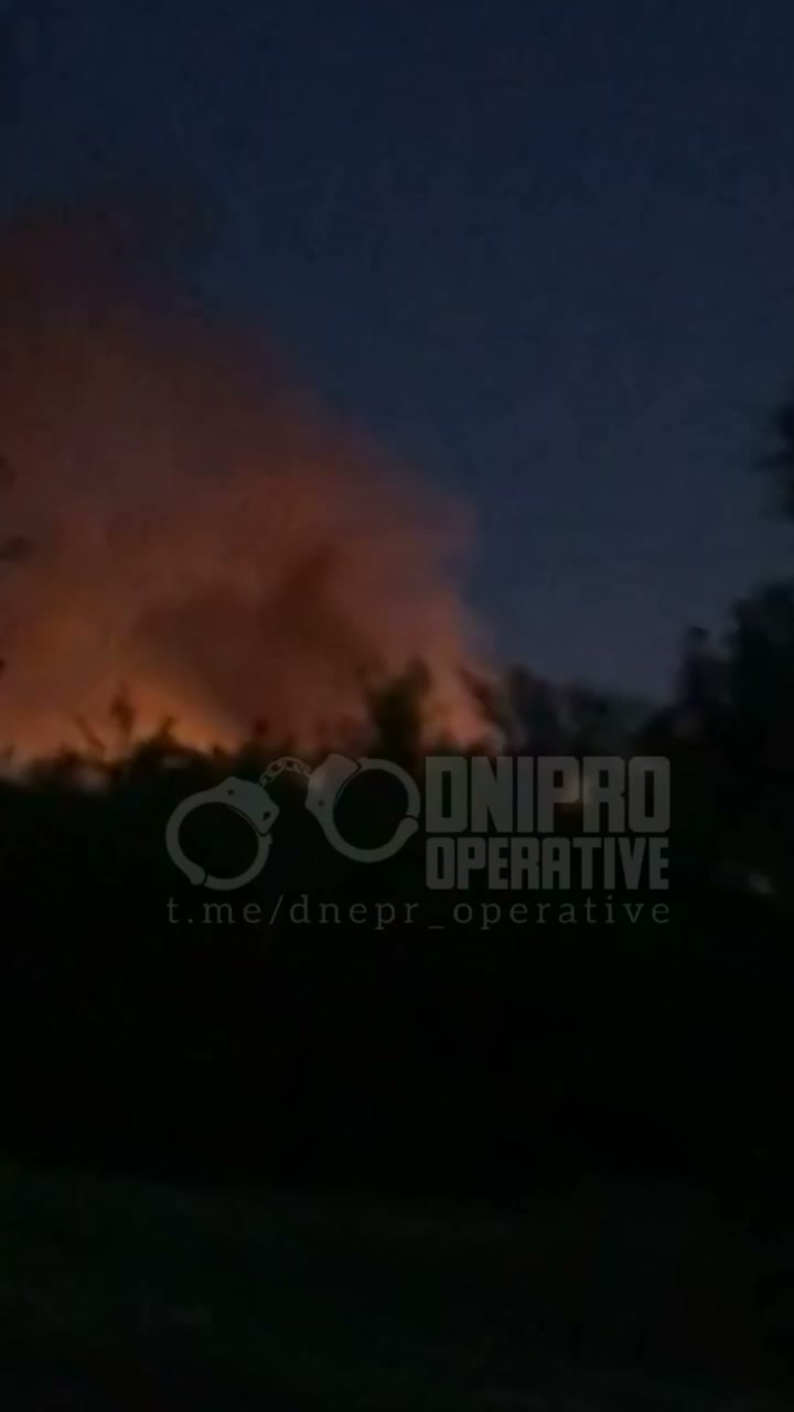 Big fire in Dniprovskyi district after drone strike