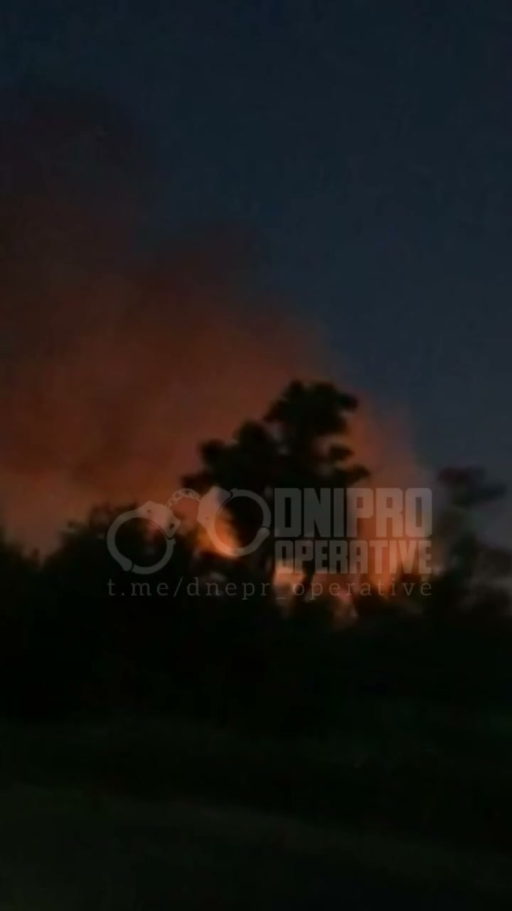 Big fire in Dniprovskyi district after drone strike