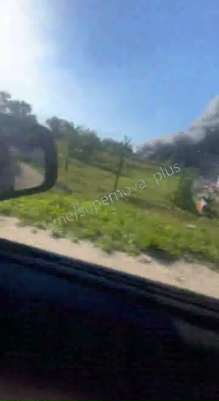 Large fire after drones strikes in Elektrostal,Moscow Oblast
