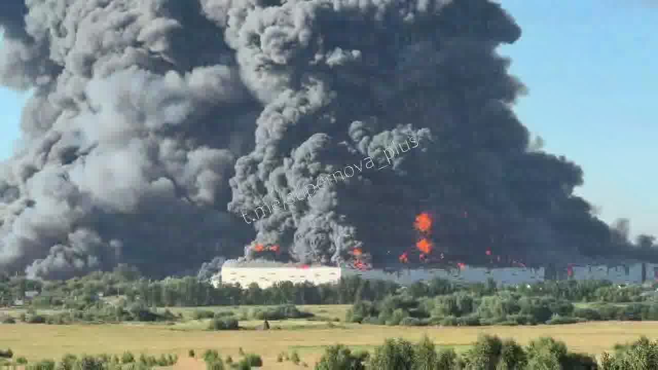 Fire at the Wildberries sorting center in Elektrostal, Moscow region
