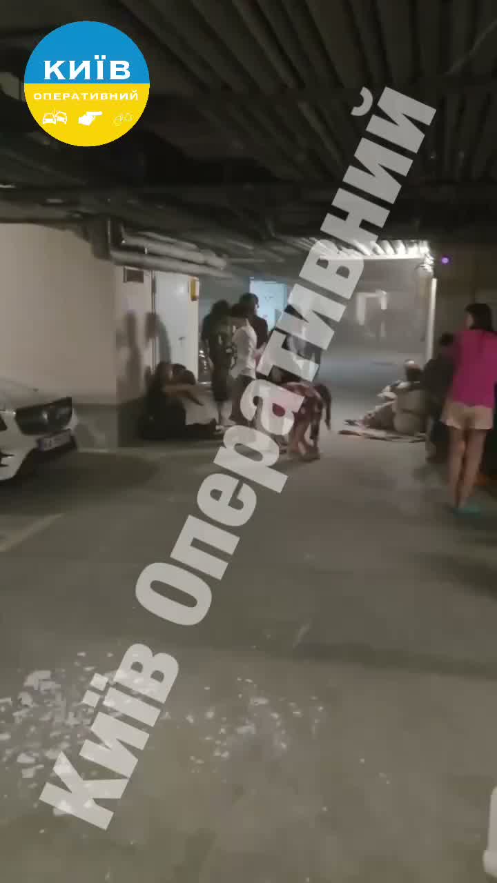 People trapped in a rubble as result of Russian missile strike against residential house in Kyiv