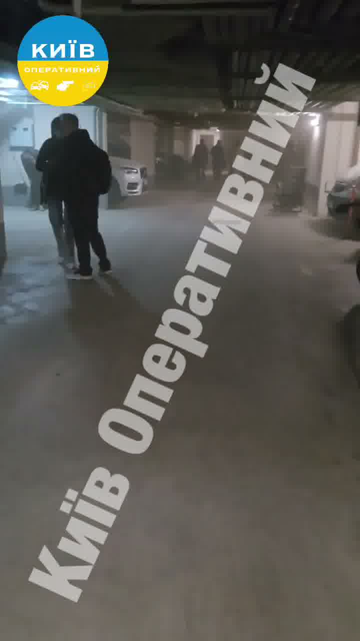 People trapped in a rubble as result of Russian missile strike against residential house in Kyiv