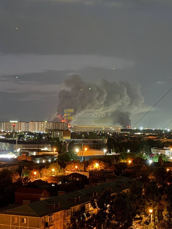 Big fires in Krasnodar as result of drone strikes