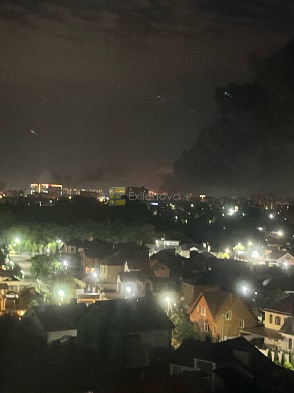 Big fires in Krasnodar as result of drone strikes