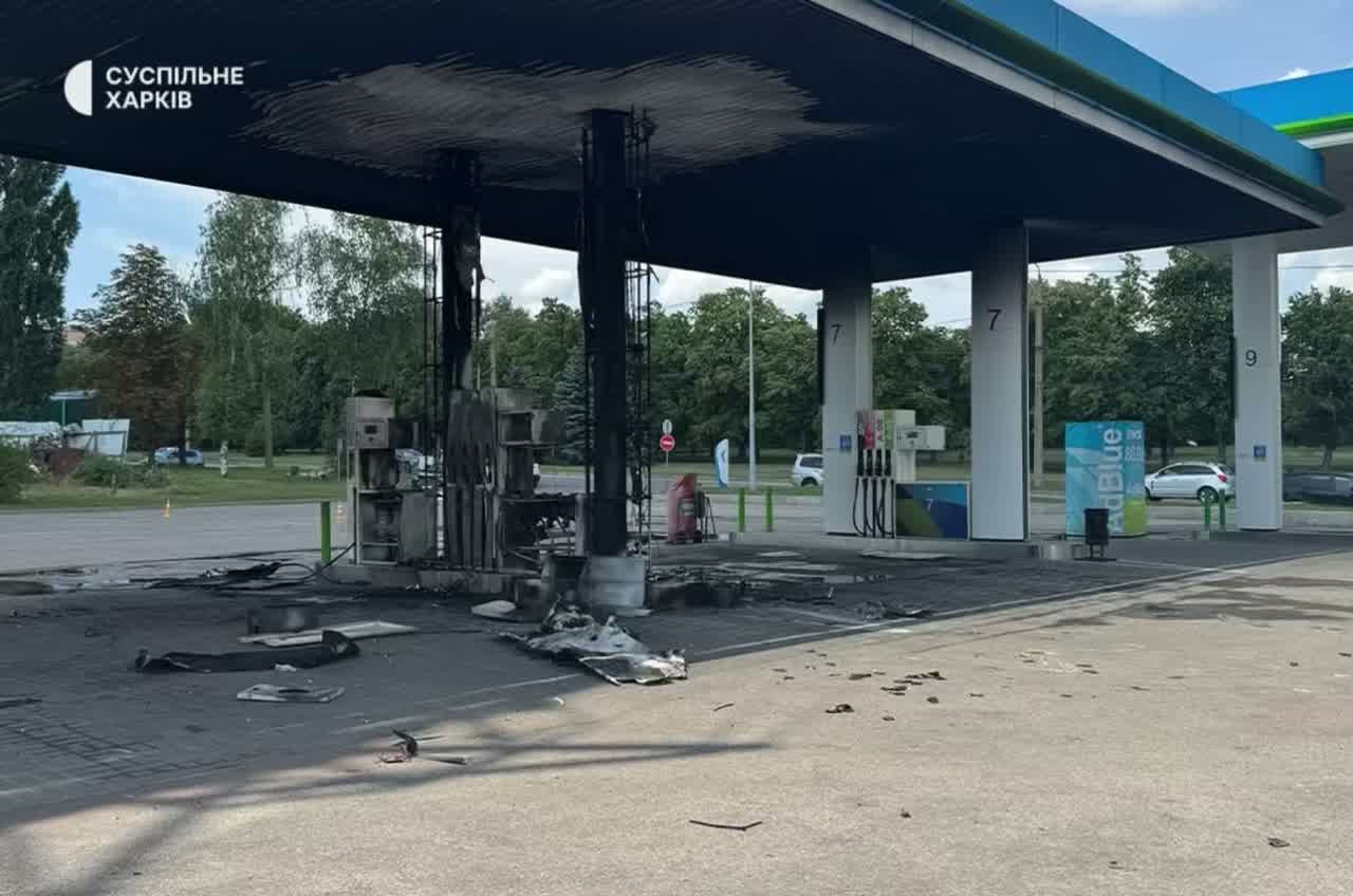 5 people wounded as result of drone strike at the fuel station in Nemyshlyanskyi district of Kharkiv