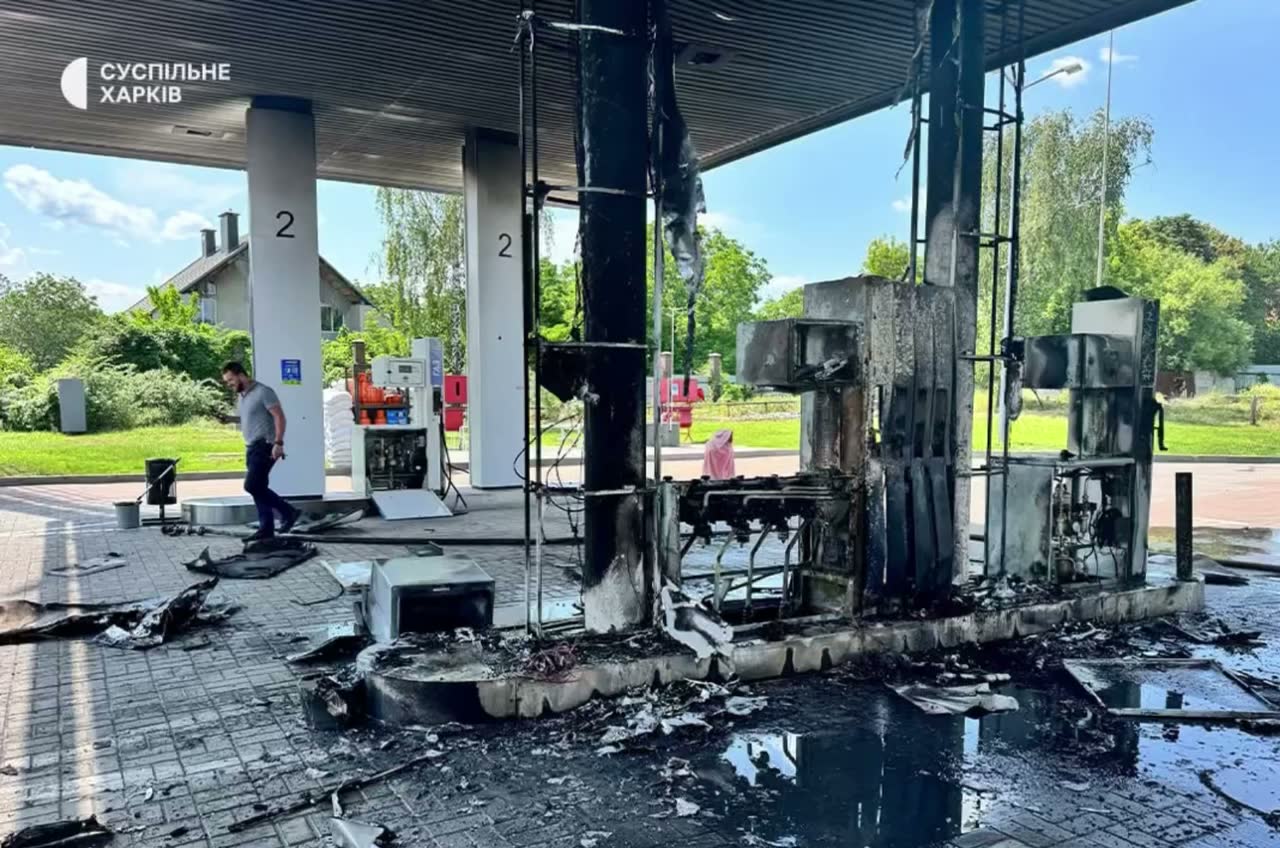 5 people wounded as result of drone strike at the fuel station in Nemyshlyanskyi district of Kharkiv