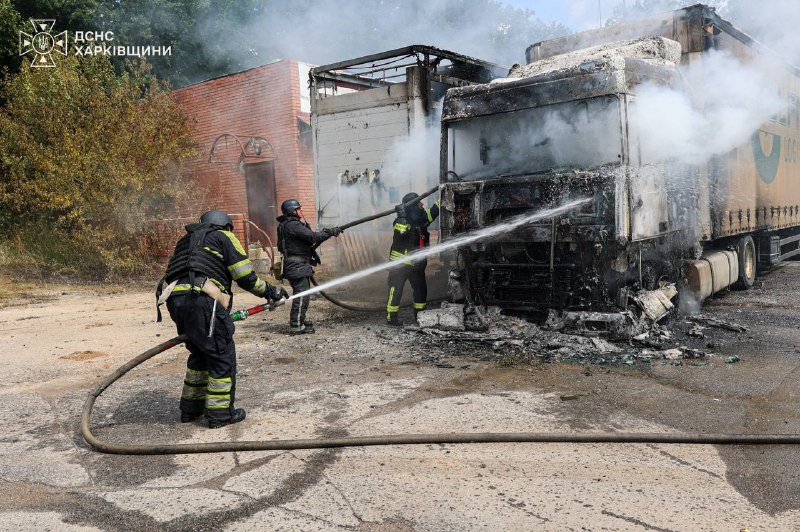 1 person wounded as result of the second FPV strike at the fuel station in Kharkiv