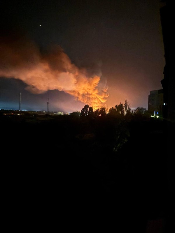 Explosions were reported in Luhansk