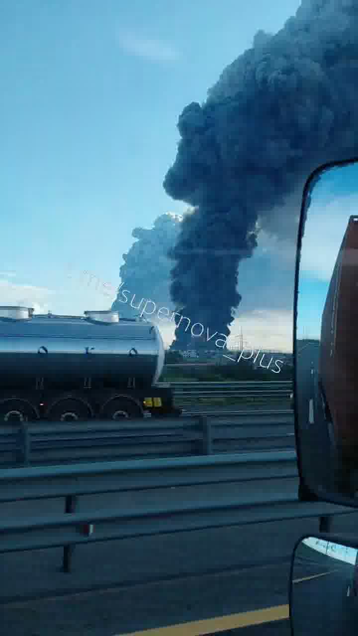 Smoke columns rising over St. Petersburg after drones strikes 