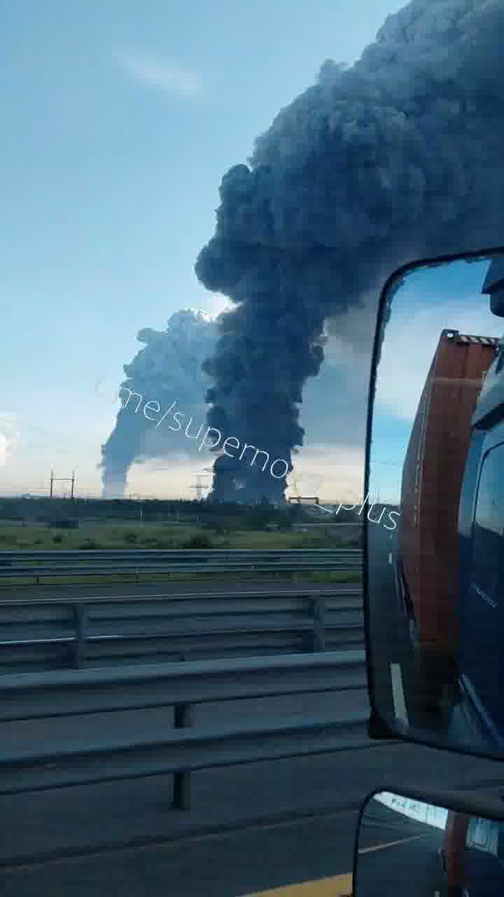 Smoke columns rising over St. Petersburg after drones strikes 