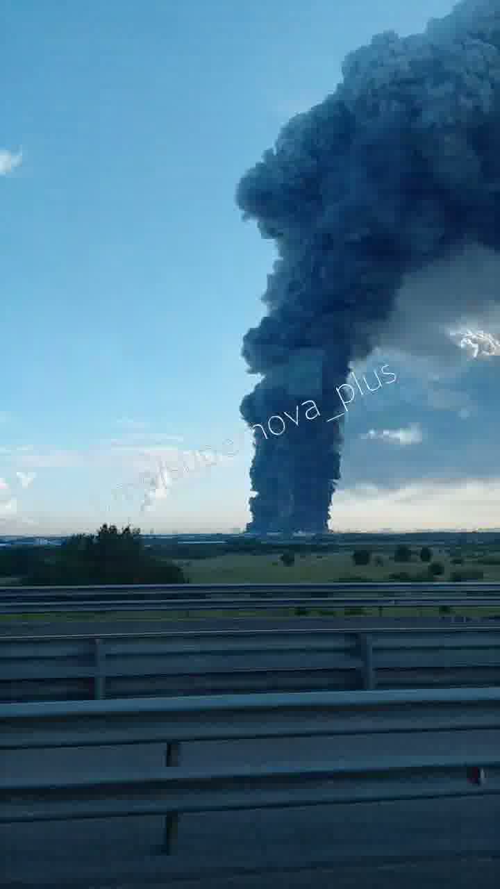 Smoke columns rising over St. Petersburg after drones strikes 