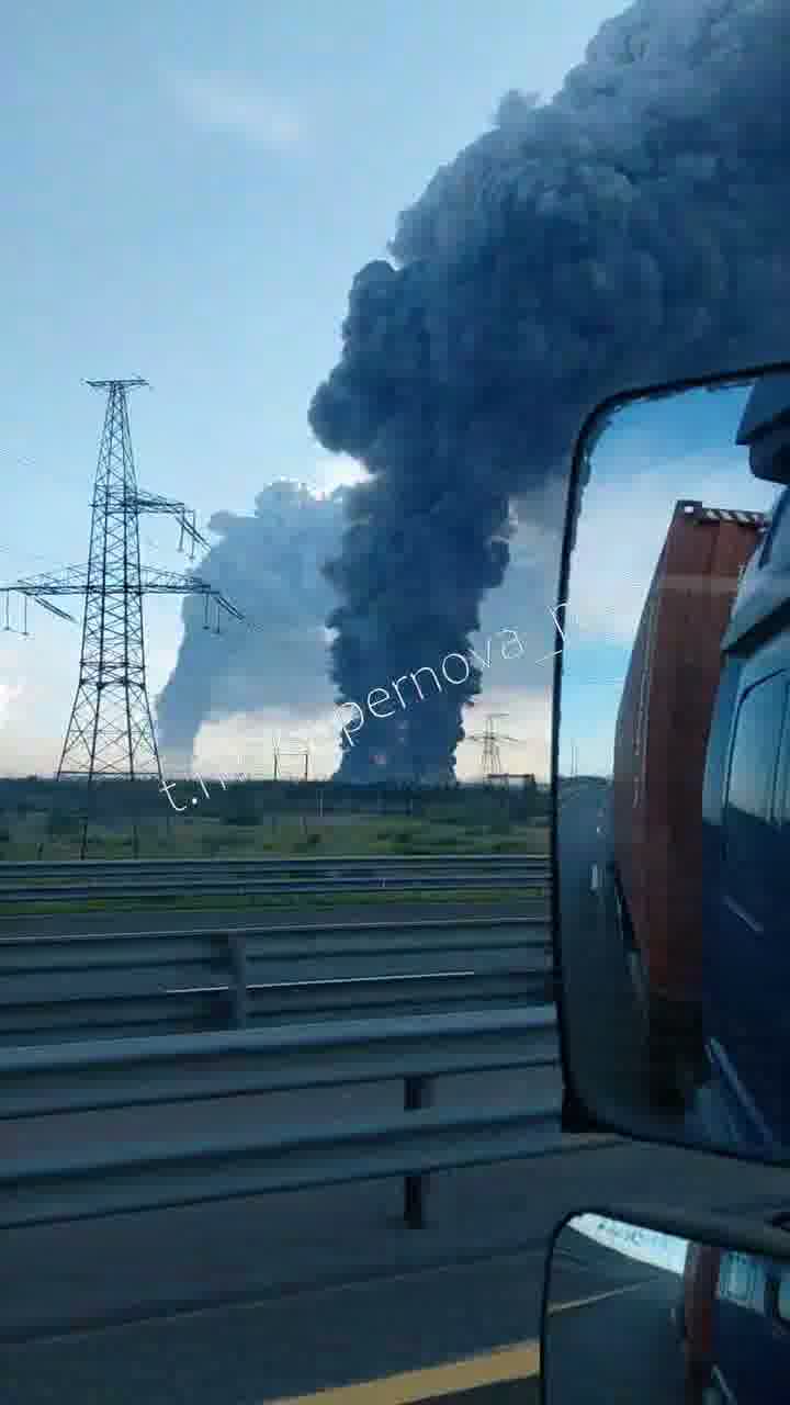 Smoke columns rising over St. Petersburg after drones strikes 