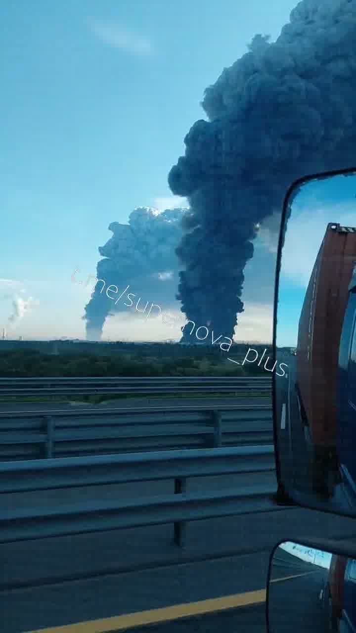 Smoke columns rising over St. Petersburg after drones strikes 
