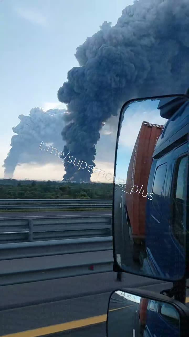 Smoke columns rising over St. Petersburg after drones strikes 