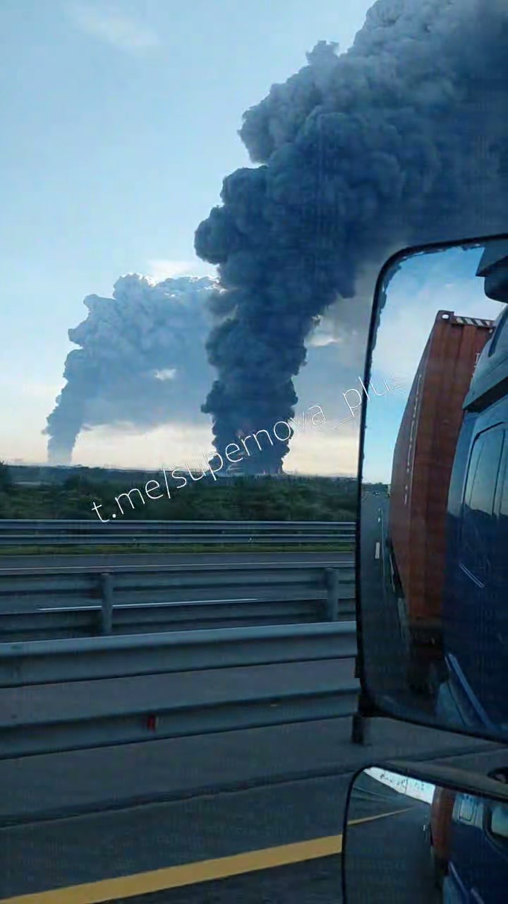 Smoke columns rising over St. Petersburg after drones strikes 