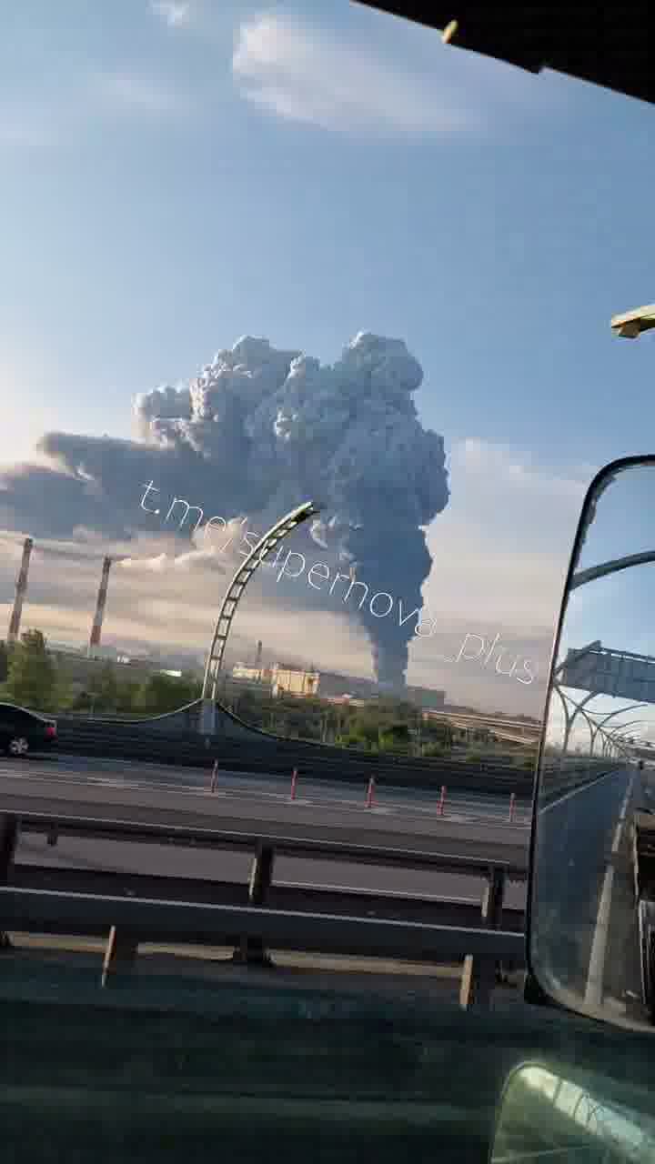 Smoke columns rising over St. Petersburg after drones strikes 