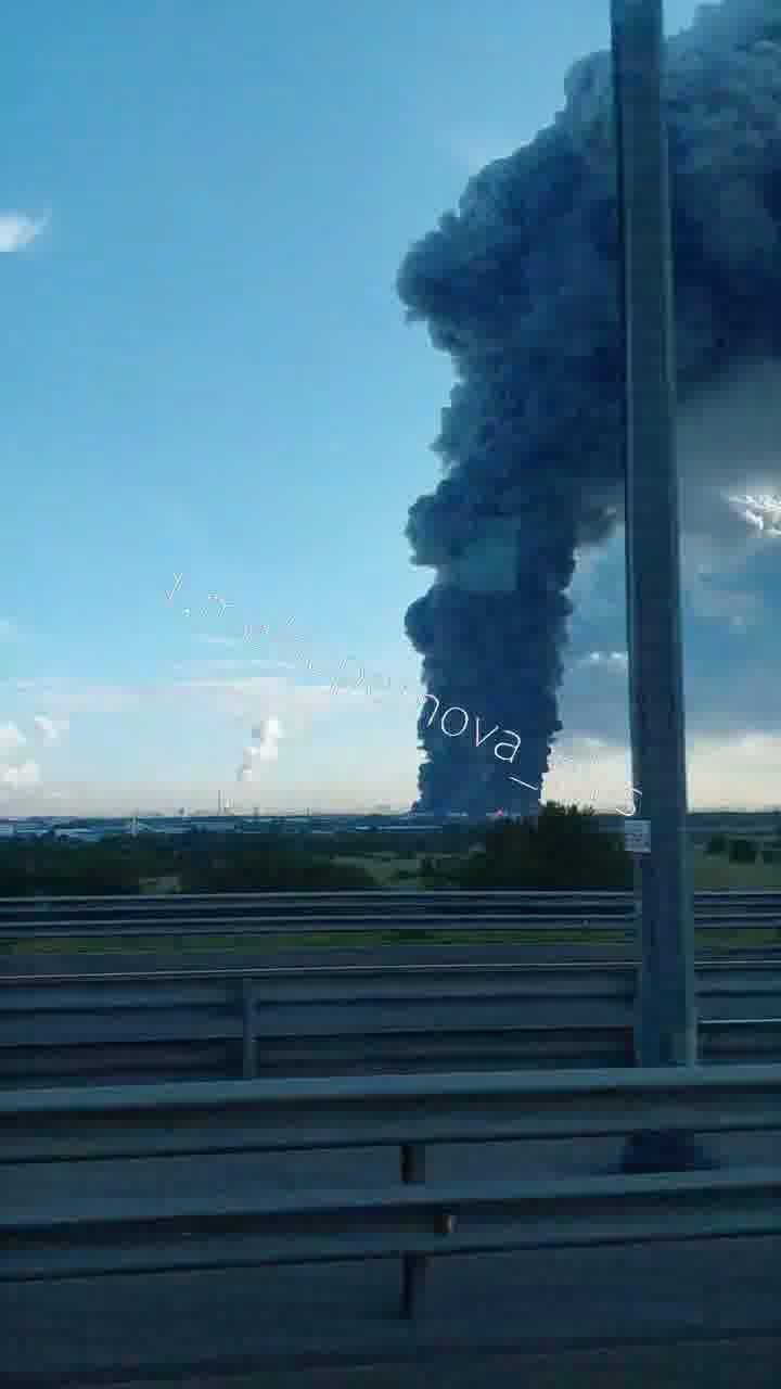 Smoke columns rising over St. Petersburg after drones strikes 