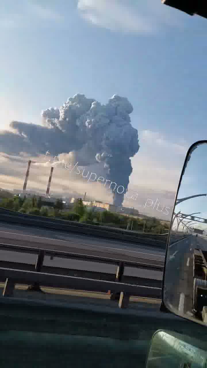 Smoke columns rising over St. Petersburg after drones strikes 