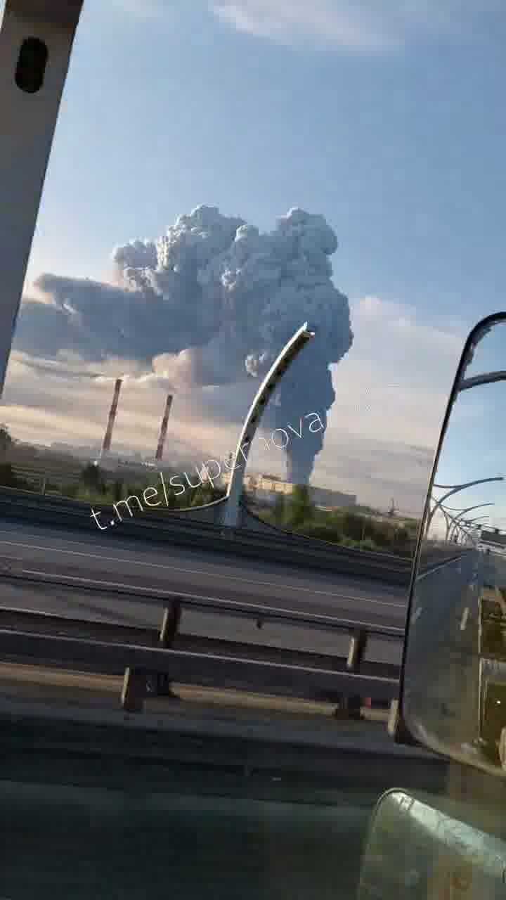 Smoke columns rising over St. Petersburg after drones strikes 
