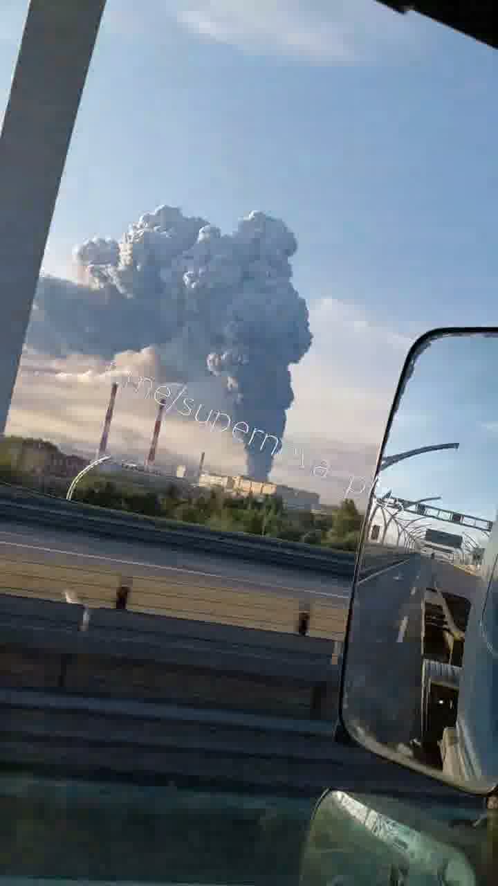 Smoke columns rising over St. Petersburg after drones strikes 