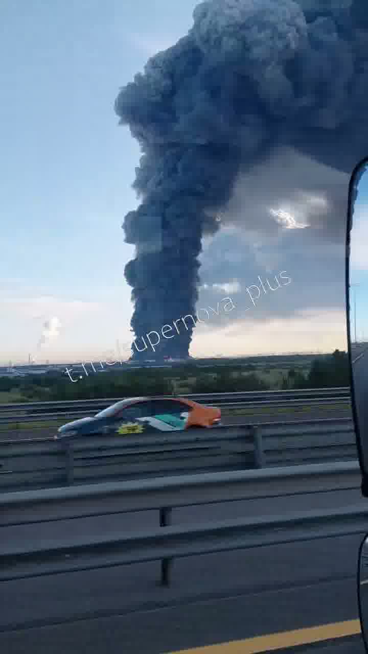 Smoke columns rising over St. Petersburg after drones strikes 