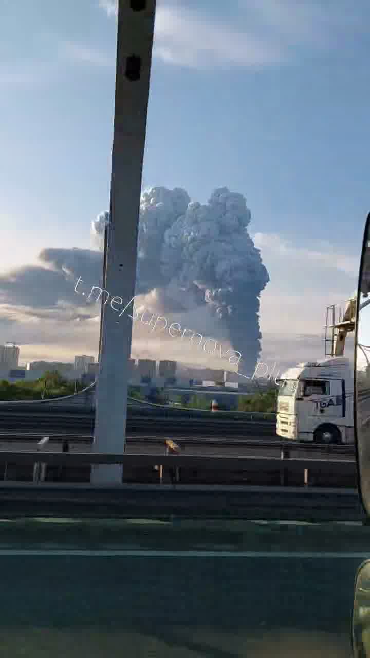 Smoke columns rising over St. Petersburg after drones strikes 