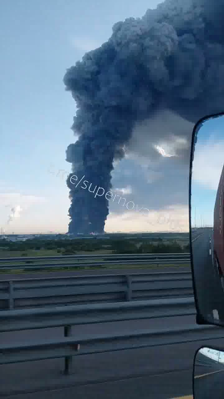 Smoke columns rising over St. Petersburg after drones strikes 