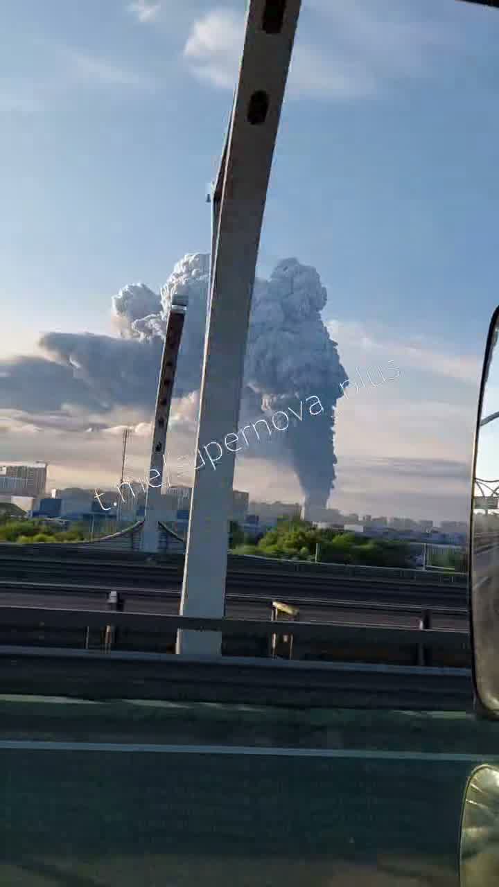 Smoke columns rising over St. Petersburg after drones strikes 
