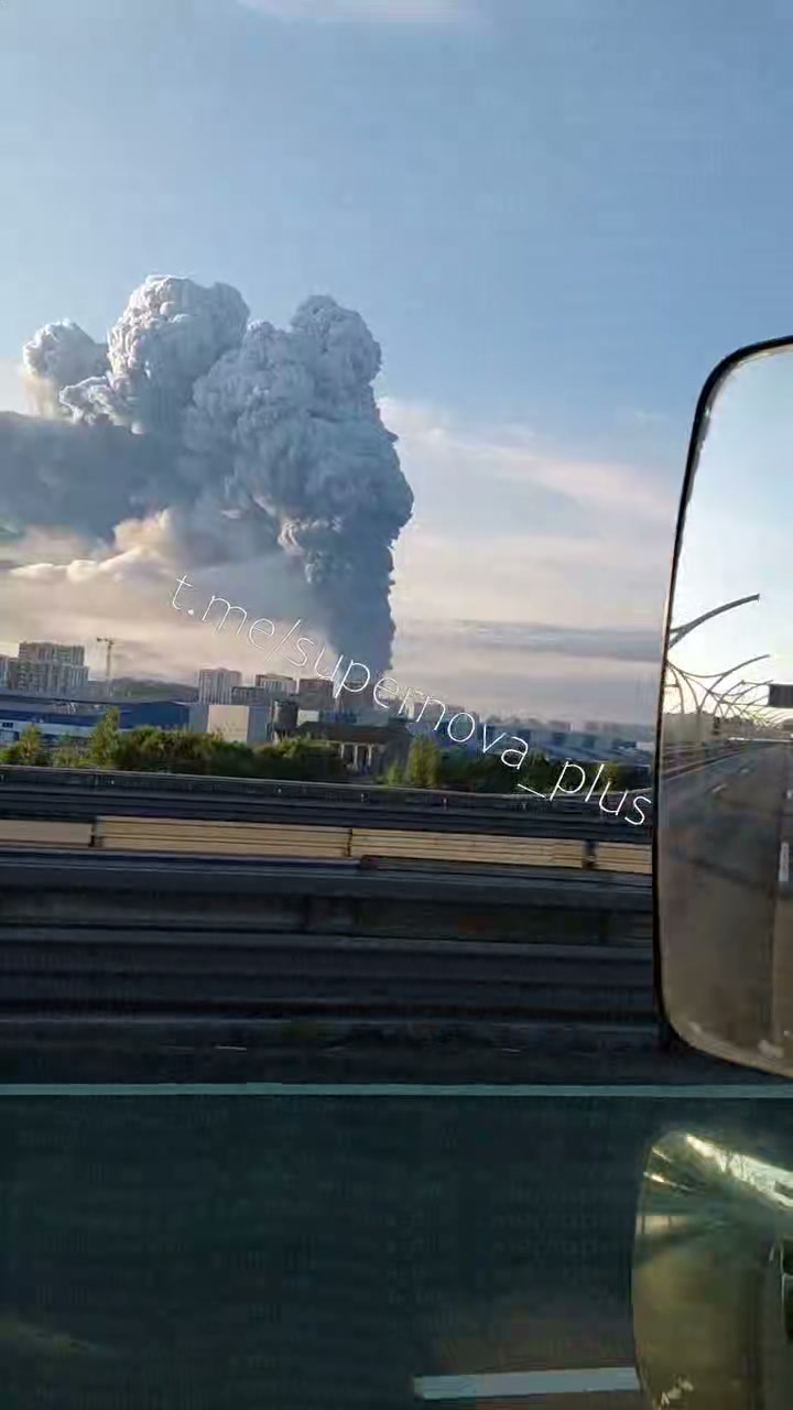 Smoke columns rising over St. Petersburg after drones strikes 