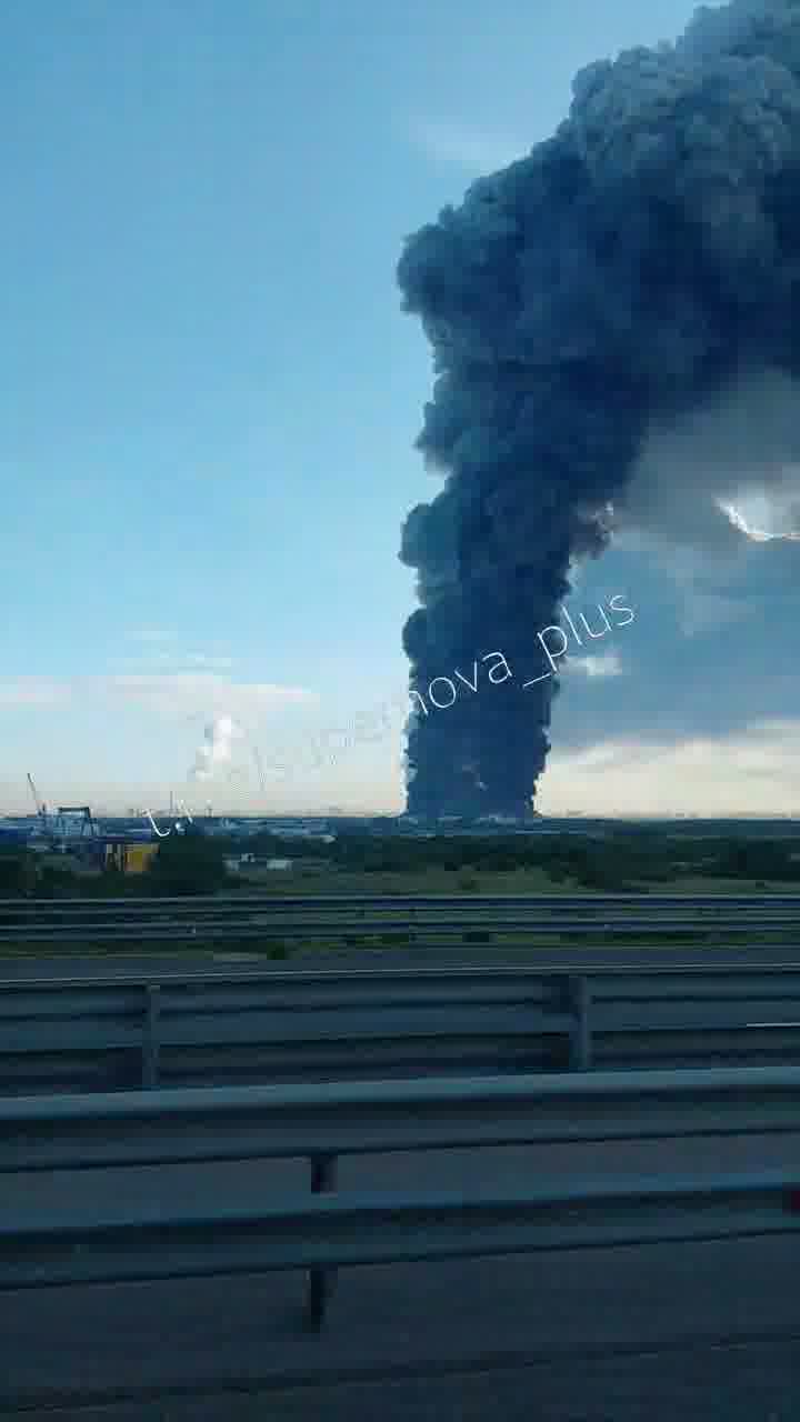 Smoke columns rising over St. Petersburg after drones strikes 
