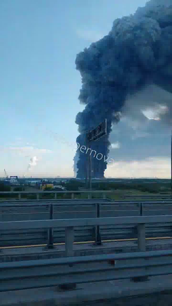 Smoke columns rising over St. Petersburg after drones strikes 