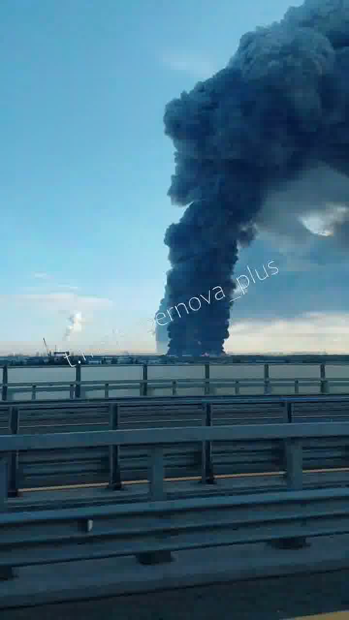 Smoke columns rising over St. Petersburg after drones strikes 