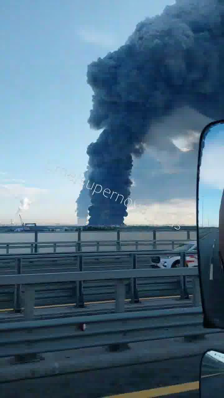 Smoke columns rising over St. Petersburg after drones strikes 