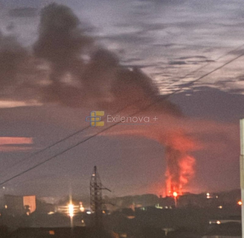 Explosions were also reported in Luhansk