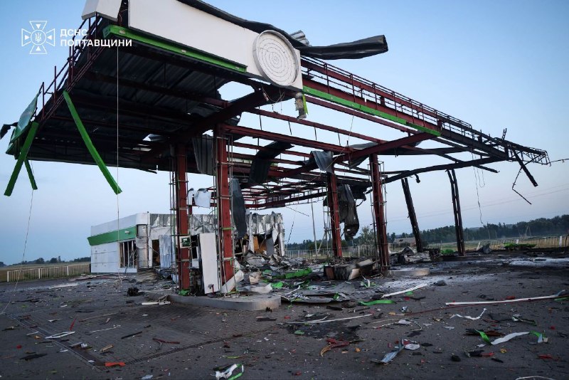 Drones have attacked 4 fuel station on Kharkiv-Kyiv highway overnight