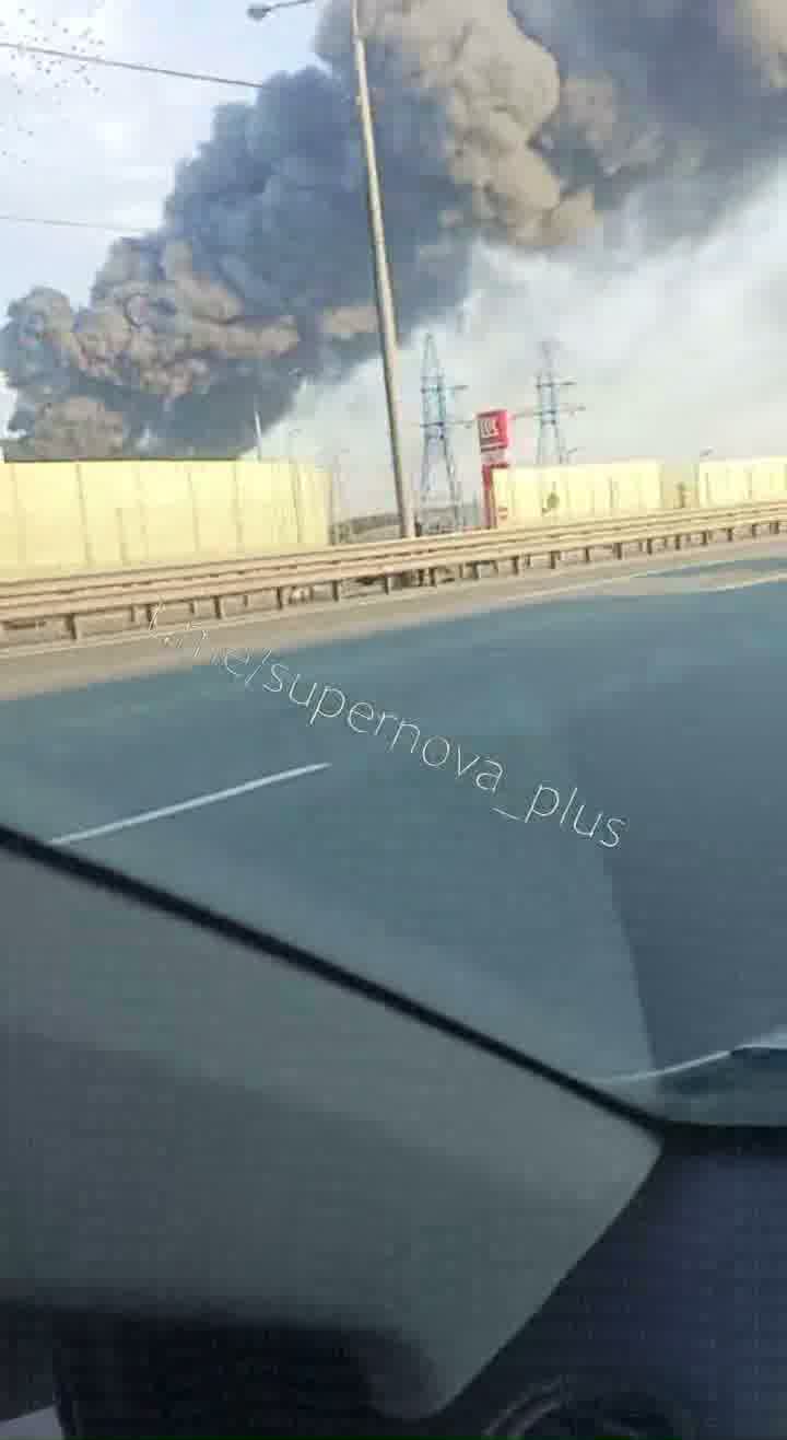 Fire at the warehouse in Koledino of Moscow region after drones strikes