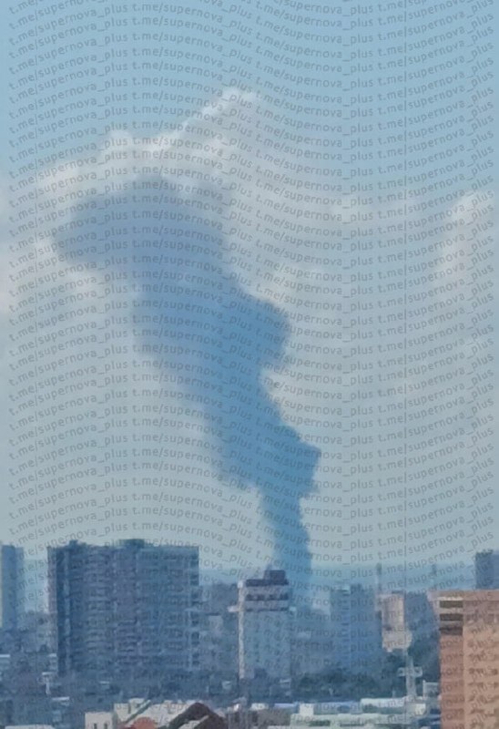 Smoke is rising at the oil refinery in Perm