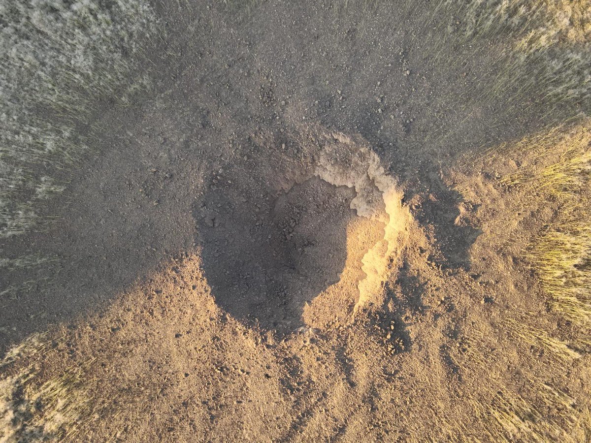 An explosion and a  crater in the Lublin region