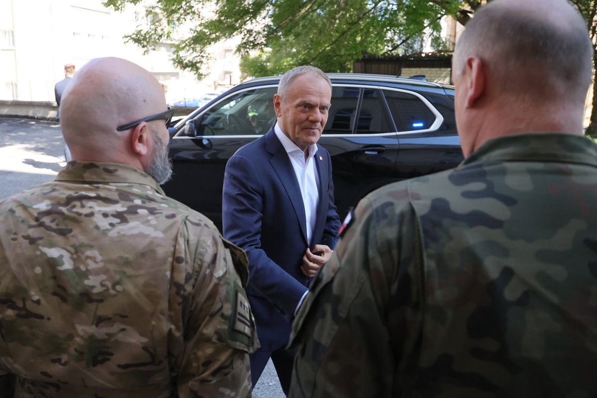 Prime Minister @donaldtusk in Lublin. In a moment, a meeting of the coordination team