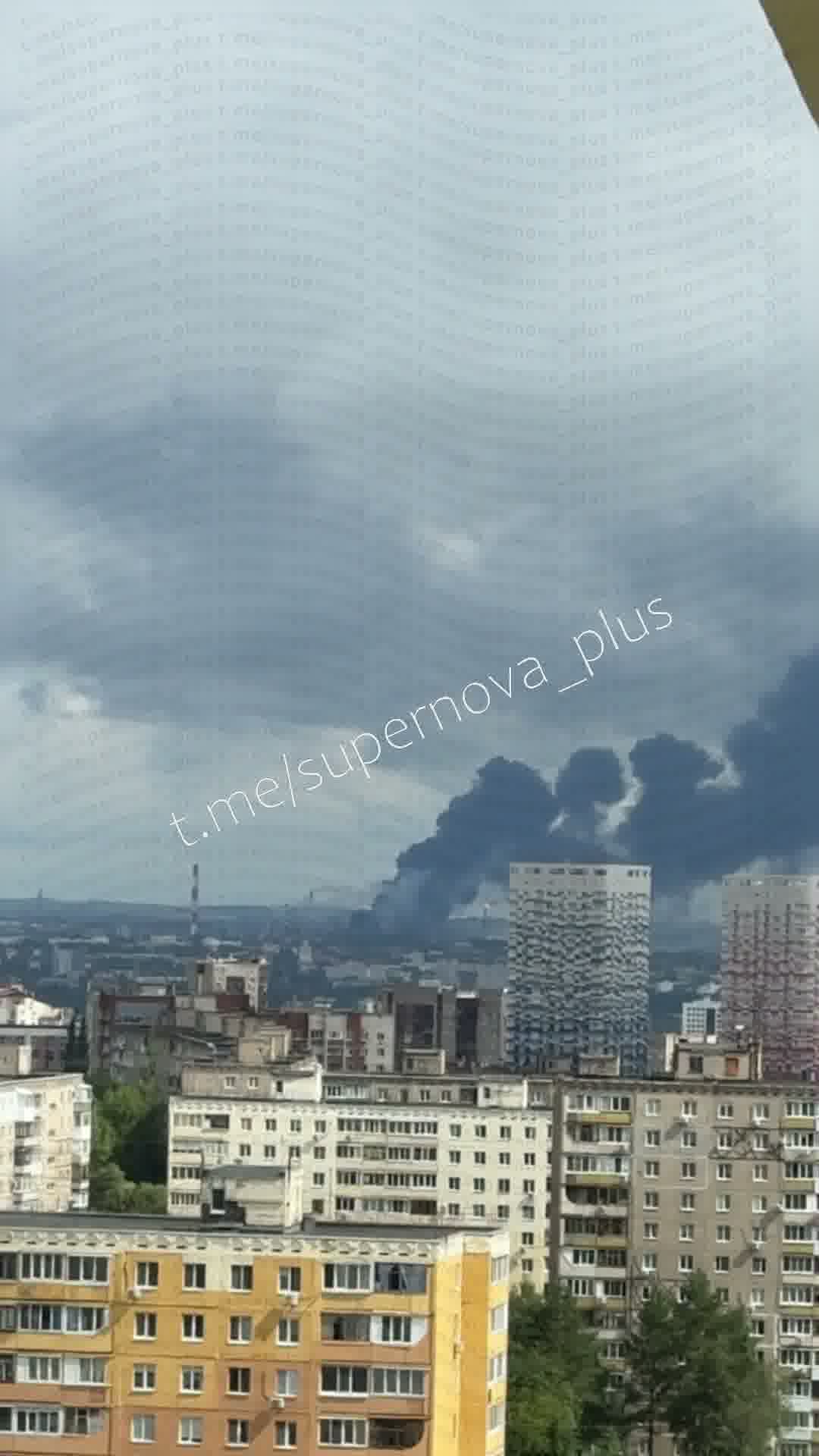 Oil refinery is reportedly on fire after drones strikes in Ufa