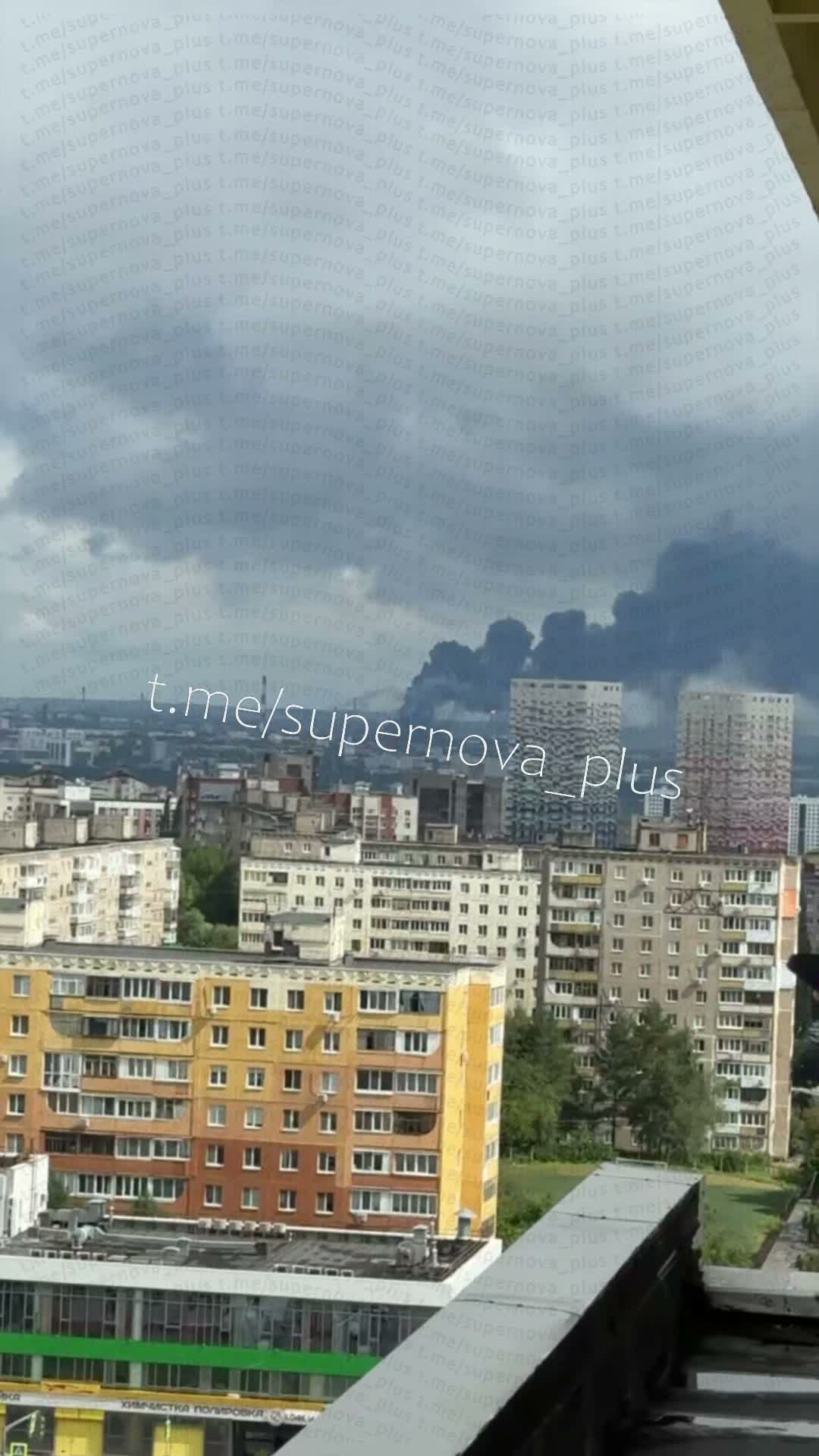 Oil refinery is reportedly on fire after drones strikes in Ufa