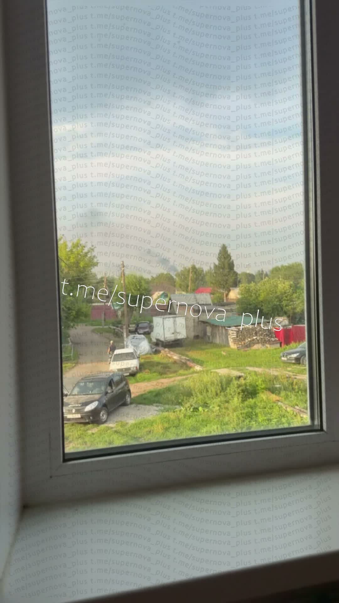 Smoke is rising at the oil refinery in Omsk after explosions
