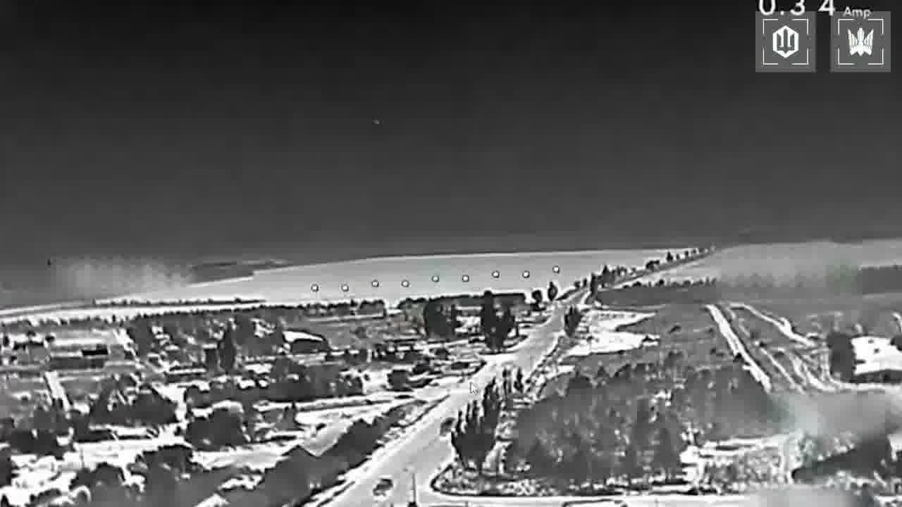 Video of Ukrainian drones strikes at the column of fuel trucks on the route to Crimea