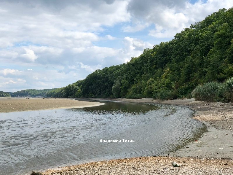 The Belgorod Reservoir has become shallow after a drone crashed into the dam in mid-July.