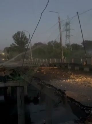 Russian aviation bombed Cherevkivka bridge in Sloviansk