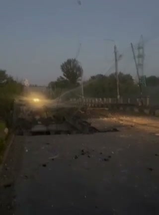 Russian aviation bombed Cherevkivka bridge in Sloviansk
