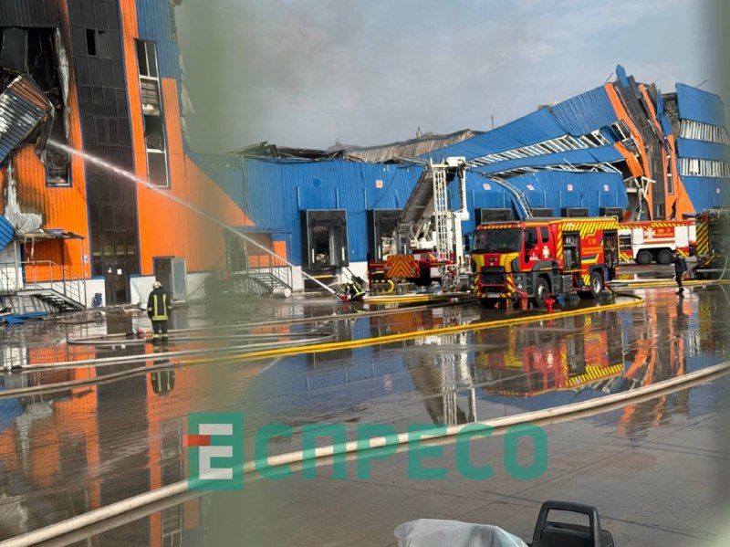The logistics hub of the online retailer Rozetka in Brovary was damaged