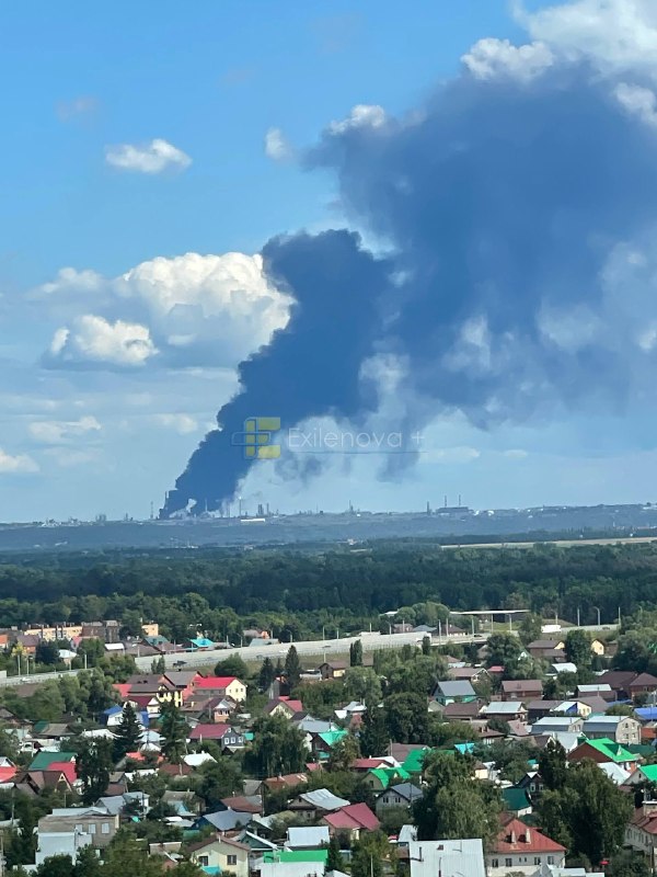 Fires at the oil refinery in Ufa