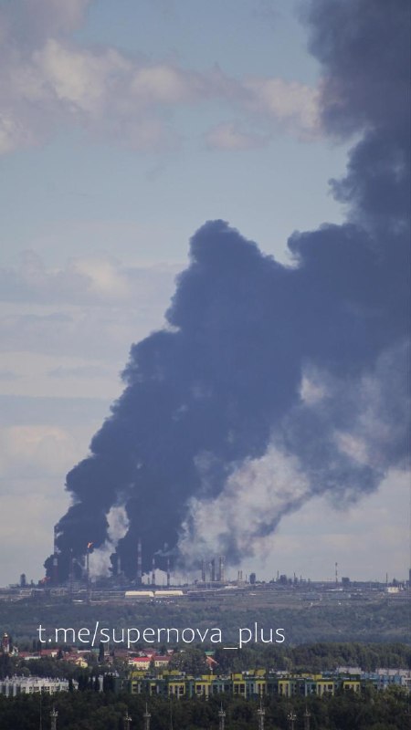 Novoil refinery is on fire in Ufa