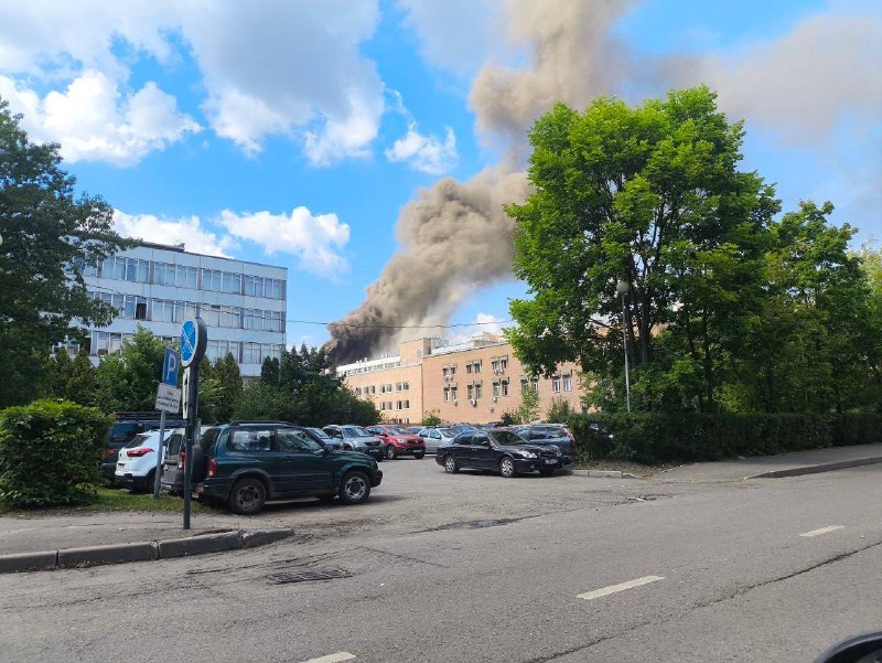 A fire is reported on the territory of TsNIIMash (Central Research Institute of Mechanical Engineering in the Moscow Region)